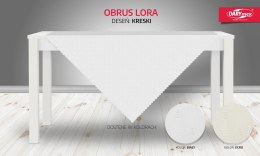 Obrus LORA 80x80 Biały Kreski