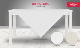 Obrus LORA 80x80 Biały Len