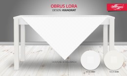 Obrus LORA 80x80 Ecru Kwadraty
