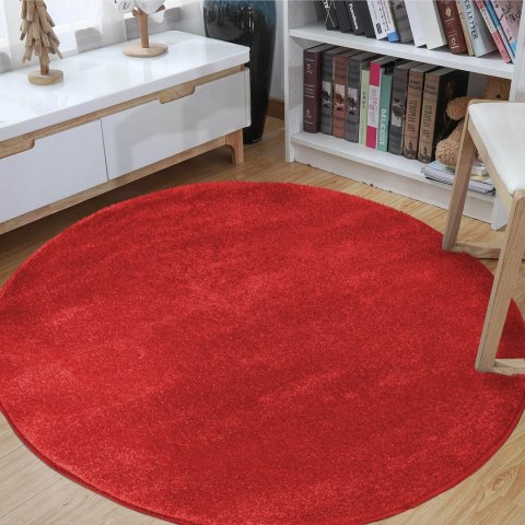 Dywan Portofino koło - czerwone czerwony 100 cm Dywan Portofino koło - czerwone czerwony 100 cm