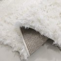 Dywan pluszowy shaggy Biały miękki 80 x 150 cm
