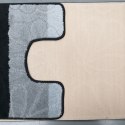 Montana 01 z wycięciem pod toaletę - czarna Komplet (50 cm x 80 cm i 40 cm x 50 cm) czarny