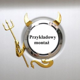 Emblemat naklejka diabeł DEVIL kolor złoty