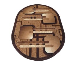 BCF Alfa 16 owalna - brązowa 80 x 150 cm