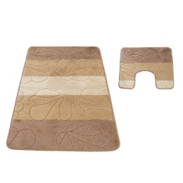 Komplet łazienkowy Montana 01 beżowy Komplet (50 cm x 80 cm i 40 cm x 50 cm) beżowy