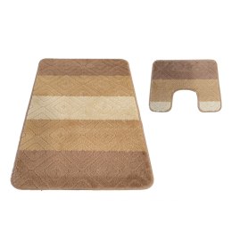 Komplet łazienkowy Montana 03N beżowy Komplet (50 cm x 80 cm i 40 cm x 50 cm) beżowy