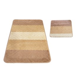 Komplet łazienkowy Montana 03N beżowy Komplet (50 cm x 80 cm i 40 cm x 50 cm) beżowy