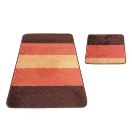Komplet łazienkowy Montana 03N brązowy Komplet (50 cm x 80 cm i 40 cm x 50 cm) brązowy