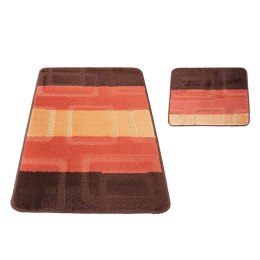 Komplet łazienkowy Montana 04N bez wycięć - brązowy Komplet (50 cm x 80 cm i 40 cm x 50 cm) brązowy