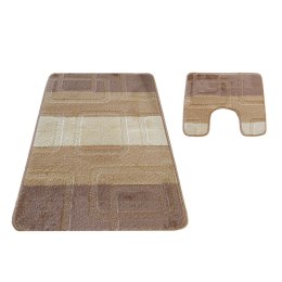 Komplet łazienkowy Montana 04N beżowy Komplet (50 cm x 80 cm i 40 cm x 50 cm) beżowy