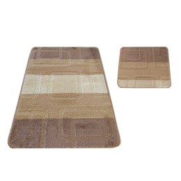Komplet łazienkowy Montana 04N beżowy Komplet (50 cm x 80 cm i 40 cm x 50 cm) beżowy