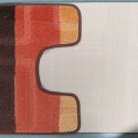 Komplet łazienkowy Montana 04N brązowy Komplet (50 cm x 80 cm i 40 cm x 50 cm) brązowy