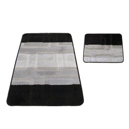 Komplet łazienkowy Montana 04N czarny Komplet (50 cm x 80 cm i 40 cm x 50 cm) czarny
