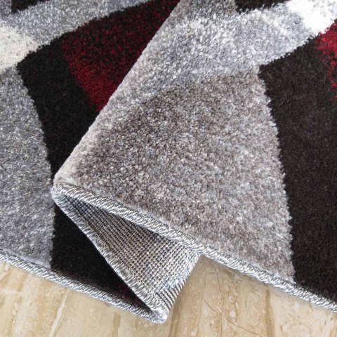 Dywan OTTO 01 Szaro-Czerwony 240 x 330 cm Dywan OTTO 01 Szaro-Czerwony 240 x 330 cm