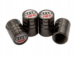 NAKRĘTKI na wentyle KAPTURKI AUDI WH Czarny Chrom