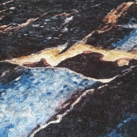 Dywan BLACK and GOLD do Prania 02b 80 x 150 cm Dywan BLACK and GOLD do Prania 02b 80 x 150 cm