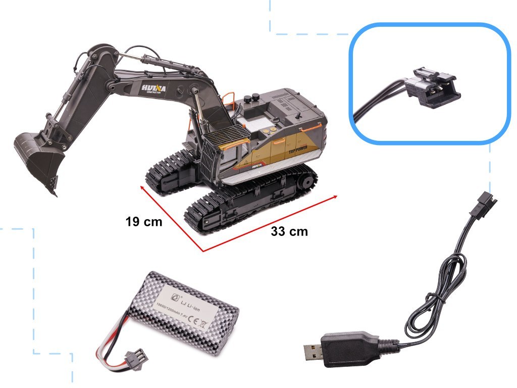 Koparka RC H-Toys 1592 1:14 2,4GHz Koparka RC H-Toys 1592 1:14 2,4GHz