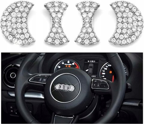 DIAMENTOWA NAKLEJKA NA KIEROWNICĘ LOGO AUDI
