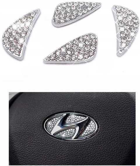 DIAMENTOWA NAKLEJKA NA KIEROWNICĘ LOGO HYUNDAI