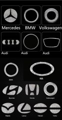DIAMENTOWA NAKLEJKA NA KIEROWNICĘ LOGO HYUNDAI