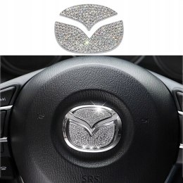 DIAMENTOWA NAKLEJKA NA KIEROWNICĘ LOGO MAZDA