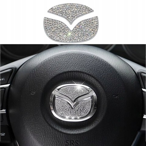 DIAMENTOWA NAKLEJKA NA KIEROWNICĘ LOGO MAZDA