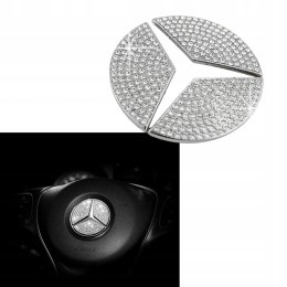 DIAMENTOWA NAKLEJKA NA KIEROWNICĘ LOGO MERCEDES 50