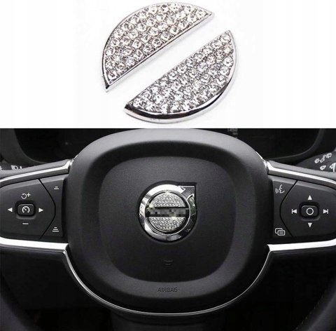 DIAMENTOWA NAKLEJKA NA KIEROWNICĘ LOGO VOLVO