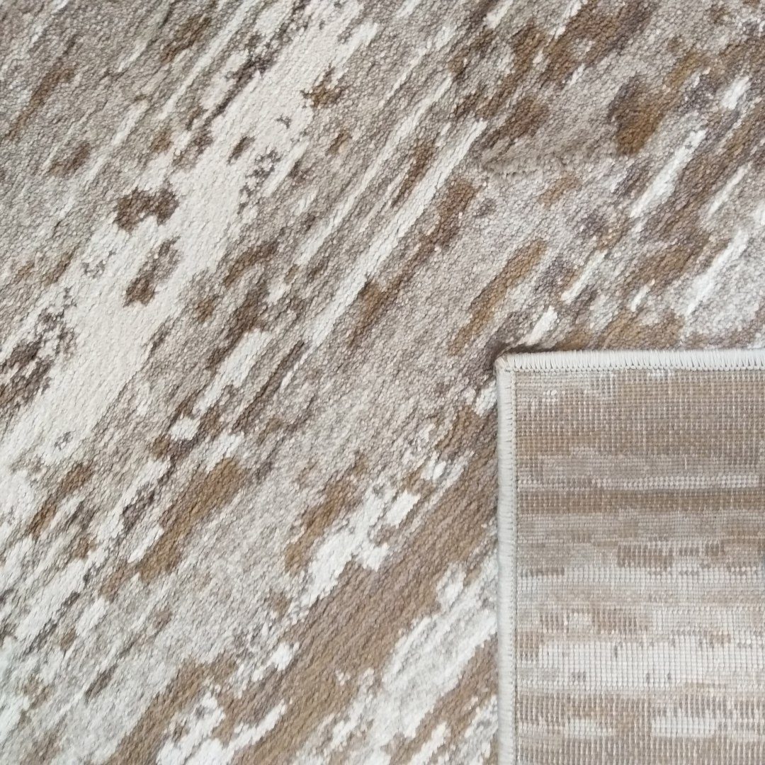 Dywan nowoczesny Milas Soft Shrink PRL 04A-KK - beżowo - brązowy 200 x 290 cm beżowy