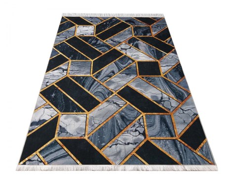 Dywan BLACK and GOLD 04 180 x 280 cm czarny