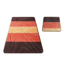 Komplet łazienkowy Montana 05 Brązowy Komplet (50 cm x 80 cm i 40 cm x 50 cm) brązowy