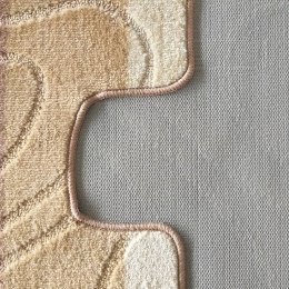 Komplet łazienkowy Montana z wycięciem 05 Beżowy Komplet (50 cm x 80 cm i 40 cm x 50 cm) beżowy
