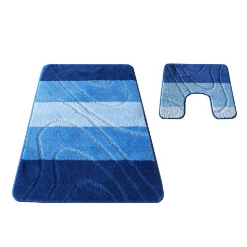 Komplet łazienkowy Montana z wycięciem 05 Blue Komplet (50 cm x 80 cm i 40 cm x 50 cm) niebieski Komplet łazienkowy Montana z wycięciem 05 Blue Komplet (50 cm x 80 cm i 40 cm x 50 cm) niebieski