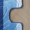 Komplet łazienkowy Montana z wycięciem 05 Blue Komplet (50 cm x 80 cm i 40 cm x 50 cm) niebieski