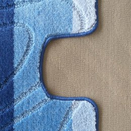 Komplet łazienkowy Montana z wycięciem 05 Blue Komplet (50 cm x 80 cm i 40 cm x 50 cm) niebieski