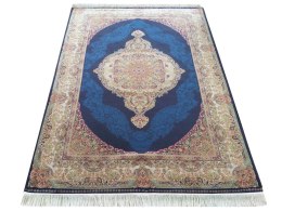 Dywan Ekskluzywny Qum Silk 01 Navy 300 x 400 cm granatowy