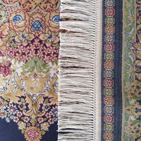 Dywan Ekskluzywny Qum Silk 01 Navy 160 x 230 cm granatowy Dywan Ekskluzywny Qum Silk 01 Navy 160 x 230 cm granatowy