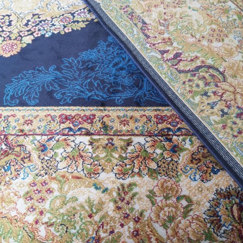 Dywan Ekskluzywny Qum Silk 01 Navy 200 x 300 cm granatowy Dywan Ekskluzywny Qum Silk 01 Navy 200 x 300 cm granatowy