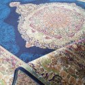 Dywan Ekskluzywny Qum Silk 01 Navy 300 x 400 cm granatowy