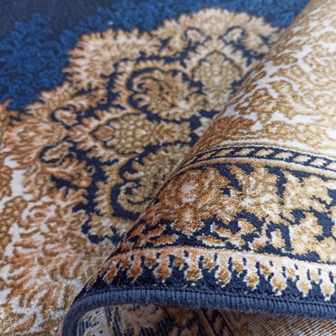 Dywan Ekskluzywny Qum Silk 02 Navy 200 x 300 cm granatowy Dywan Ekskluzywny Qum Silk 02 Navy 200 x 300 cm granatowy