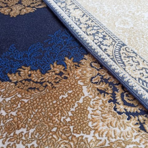 Dywan Ekskluzywny Qum Silk 02 Navy 200 x 300 cm granatowy Dywan Ekskluzywny Qum Silk 02 Navy 200 x 300 cm granatowy