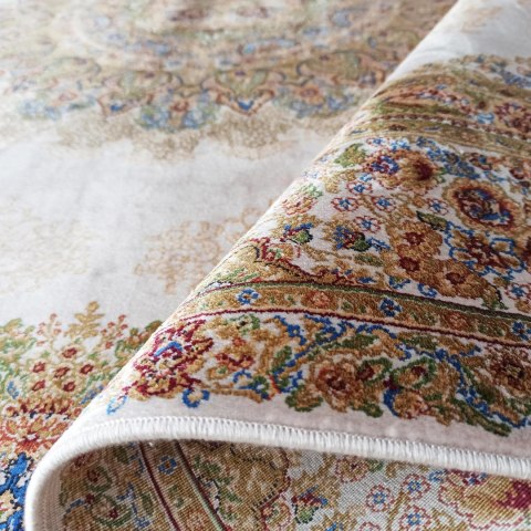 Dywan Ekskluzywny Qum Silk 03 Cream 150 x 230 cm kremowy Dywan Ekskluzywny Qum Silk 03 Cream 150 x 230 cm kremowy