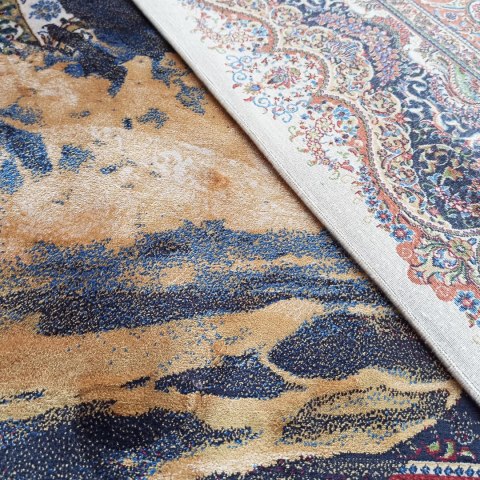 Dywan Ekskluzywny Qum Silk 04 Navy 200 x 300 cm granatowy Dywan Ekskluzywny Qum Silk 04 Navy 200 x 300 cm granatowy