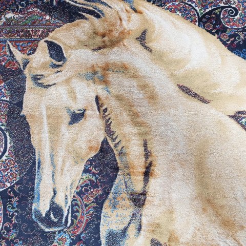 Dywan Ekskluzywny Qum Silk 04 Navy 200 x 300 cm granatowy Dywan Ekskluzywny Qum Silk 04 Navy 200 x 300 cm granatowy