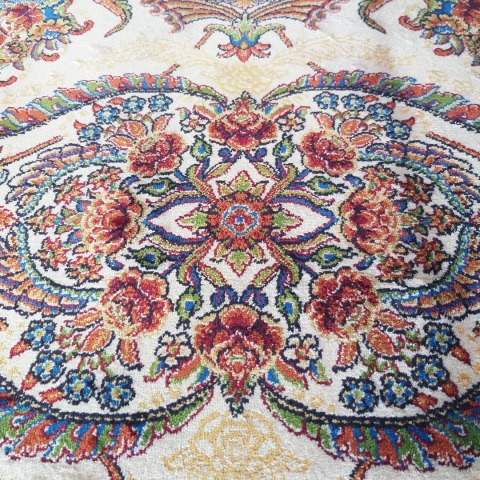Dywan Ekskluzywny Qum Silk 08 Cream 200 x 300 cm kremowy Dywan Ekskluzywny Qum Silk 08 Cream 200 x 300 cm kremowy