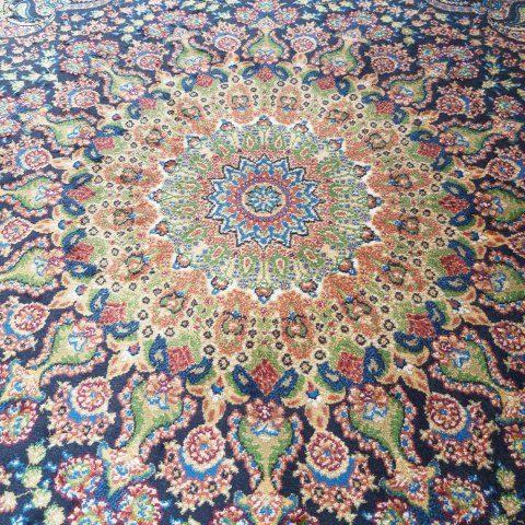 Dywan Ekskluzywny Qum Silk 09 Navy 160 x 230 cm granatowy Dywan Ekskluzywny Qum Silk 09 Navy 160 x 230 cm granatowy