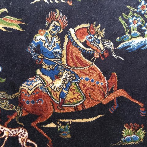 Dywan Ekskluzywny Qum Silk 10 Navy 160 x 230 cm granatowy Dywan Ekskluzywny Qum Silk 10 Navy 160 x 230 cm granatowy