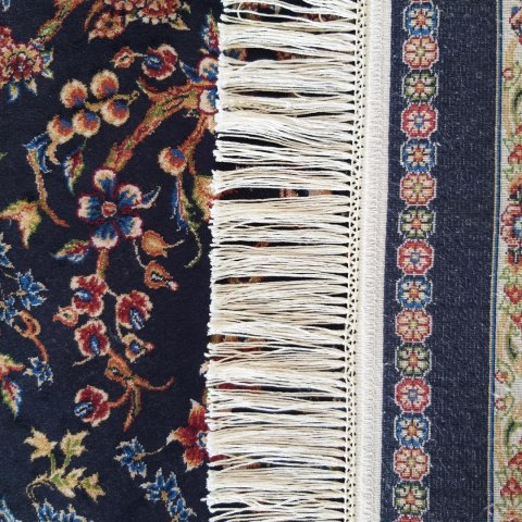 Dywan Ekskluzywny Qum Silk 11 Navy 200 x 300 cm granatowy Dywan Ekskluzywny Qum Silk 11 Navy 200 x 300 cm granatowy