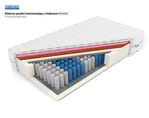Frankhauer Materac pocket samomasujący z kokosem Modest - 120 x 200 - Dormia Frankhauer Materac pocket samomasujący z kokosem Modest - 120 x 200 - Dormia