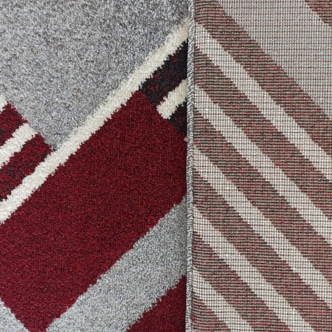Dywan OTTO 03 Szaro-Czerwony 80 x 150 cm szaro-czerwony Dywan OTTO 03 Szaro-Czerwony 80 x 150 cm szaro-czerwony